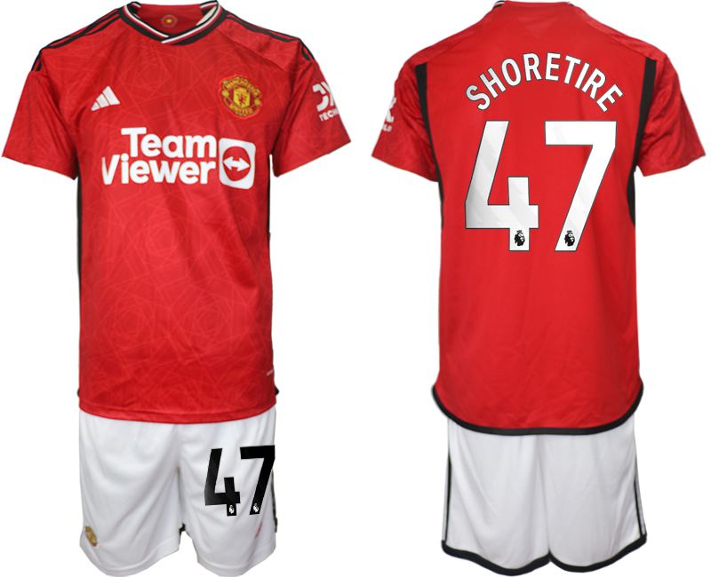 Men 2023-2024 Club Manchester United home red 47 Soccer Jersey